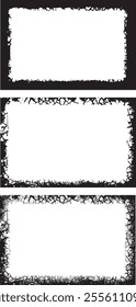 Grunge Border Frames bundle, Distressed and Jagged Rectangular Frames set for Artistic and Edgy Visual Projects