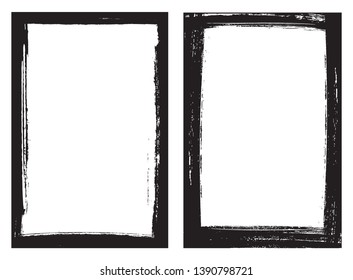 Grunge border frames.Grunge backgrounds set.
