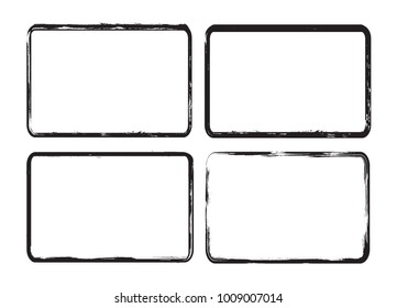 Grunge Border Frames.Vector Distress Frames.