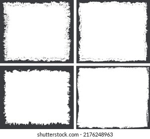 Grunge Border Frames.Vector Distressed Frames.