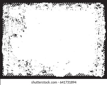 Grunge border frame.Vector distress frame.