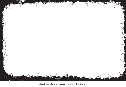 Borde grueso, grueso, marco, marco de imagen en blanco y negro, sucio, grueso, marco - borde, fondo de técnica de imagen gruesa plantilla de efecto fotográfico texturizado