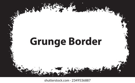 grunge border, grungy frame vector design 