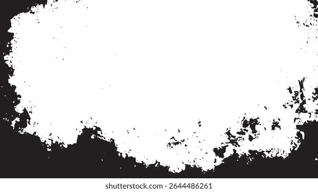 Grunge Border Texture with Bottom Splatter and Distressed Edge Design