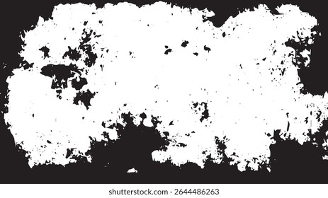 Grunge Border Texture with Distressed Cracks and Rough Edges, High Contrast Abstract Frame Overlay