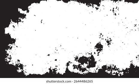 Grunge Border Texture with Distressed Edges and Abstract Black Decay Overlay