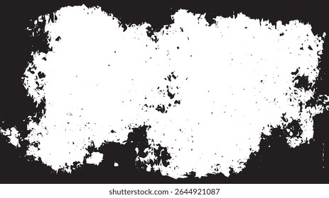 Grunge Border Texture with Distressed Splatter Frame for Photo Masking and Overlay Effects
