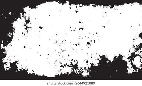 Textura de borda grunge com bordas erodidas e padrão de manchas espalhadas