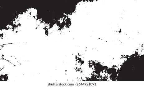 Textura de la frontera del grunge con los bordes negros ásperos en el fondo blanco
