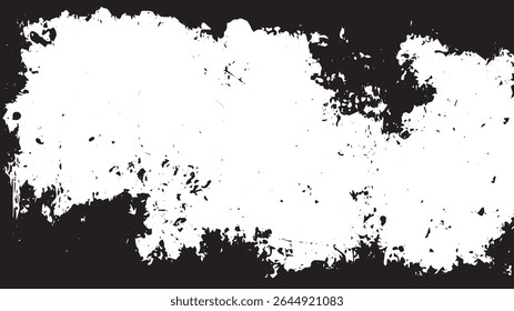 Grunge Border Texture with Rough Edges and Clean Center for Overlay and Masking Design