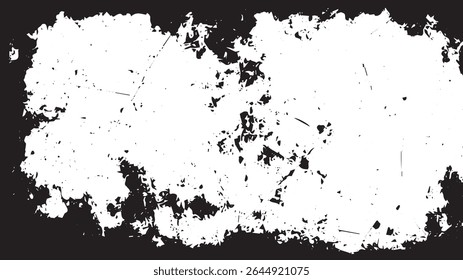 Grunge Border Texture with Scratched Distress and White Center for Overlay or Background Use