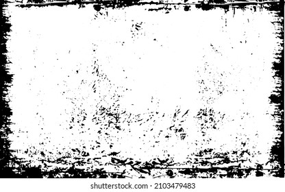 Grunge border vector texture background. Abstract frame overlay. Dirty and damaged backdrop. Vector graphic illustration with transparent white. EPS10.