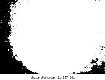 Grunge border vector texture background. Abstract frame overlay. Dirty and damaged backdrop. Vector graphic illustration with transparent white. EPS10.