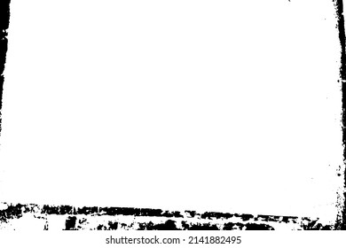 Grunge border vector texture background. Abstract frame overlay. Dirty and damaged backdrop. Vector graphic illustration with transparent white. EPS10.