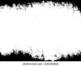 Grunge border vector texture background. Abstract frame overlay. Dirty and damaged backdrop. Vector graphic illustration with transparent white. EPS10.