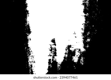 Grunge border vector texture background. Abstract frame overlay. Dirty and damaged backdrop. Vector graphic illustration with transparent white. EPS10.