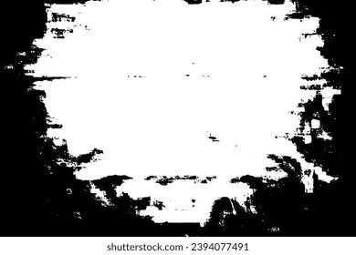 Grunge border vector texture background. Abstract frame overlay. Dirty and damaged backdrop. Vector graphic illustration with transparent white. EPS10.