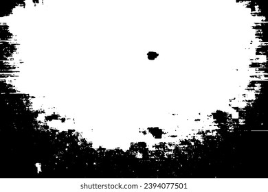 Grunge border vector texture background. Abstract frame overlay. Dirty and damaged backdrop. Vector graphic illustration with transparent white. EPS10.