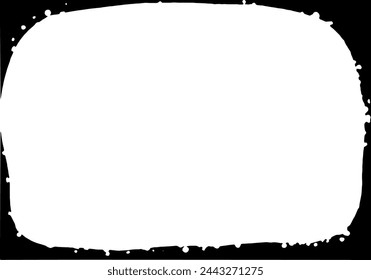 Grunge border vector texture background. Abstract frame overlay. Dirty and damaged backdrop. Vector graphic illustration with transparent white. EPS10.