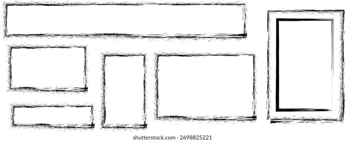 Grunge Borders Frames and Shapes for Decoration and Design Projects