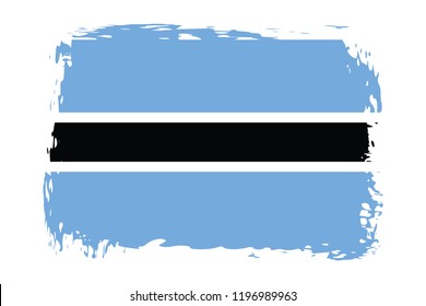 Grunge Botswana flag.flag of Botswana,banner vector illustration. Vector illustration eps10.