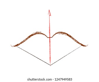 Grunge bow and arrows vector design.