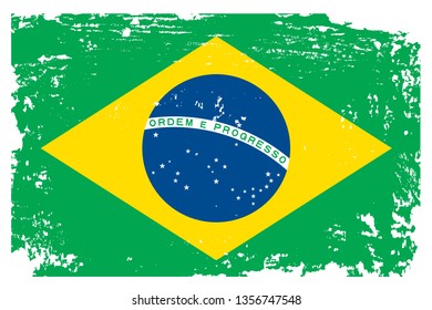 Grunge Brazil Flag