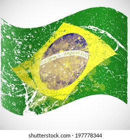 Grunge brazil flag 