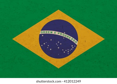 Grunge Brazil flag background - Vector
