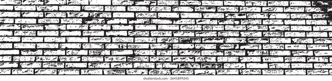 Grunge brick wall texture background, Black and white vintage wall pattern, Distressed brick wall high contrast, Old rough masonry wall texture, Urban grunge brick texture overlay,