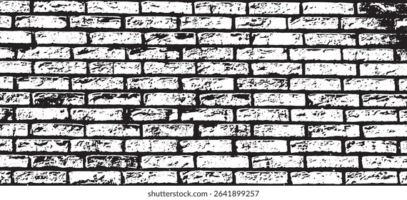 Grunge brick wall texture background, Black and white vintage wall pattern, Distressed brick wall high contrast, Old rough masonry wall texture, Urban grunge brick texture overlay,