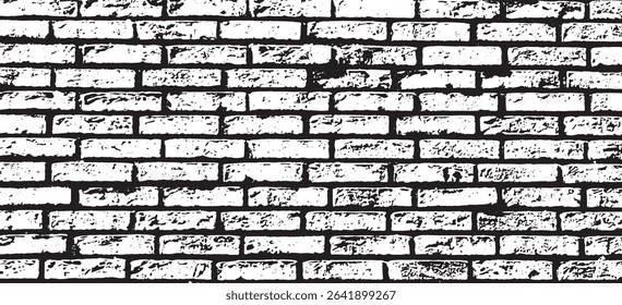 Grunge brick wall texture background, Black and white vintage wall pattern, Distressed brick wall high contrast, Old rough masonry wall texture, Urban grunge brick texture overlay,