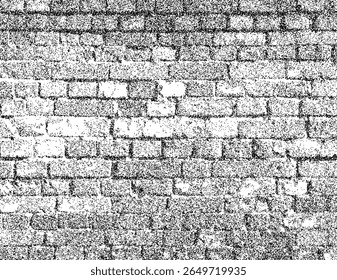 Textura de parede de tijolo grunge em preto e branco para o suporte Design Stipple