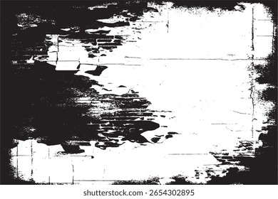 Grunge Brick Wall Texture with Distressed Frame

