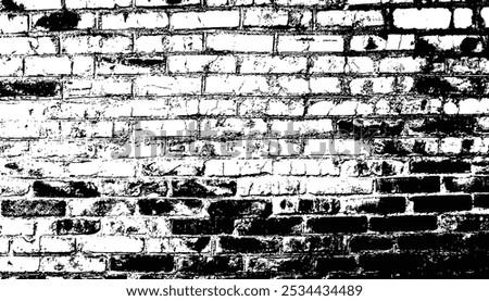 Grunge bricks stone textured wall background black and white, Rustic bricks wall background
