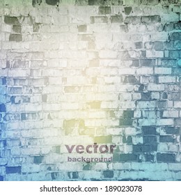 grunge bricks wall, vector background