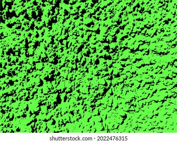 Grunge bright neon background. Green scuffs on a black wall. Dirt grunge distress texture. Overlay grunge. Alpha channel.