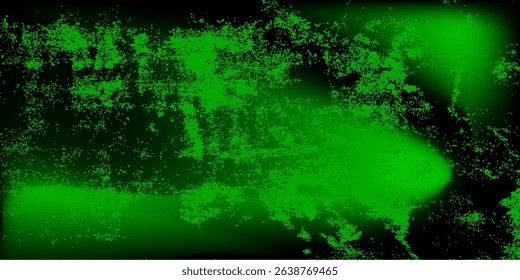 Grunge bright neon background. Green scuffs on a black wall. Dirt grunge distress texture. Overlay grunge. Alpha channel.