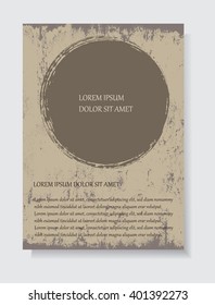 Grunge brochure design.Flyer design vector template.