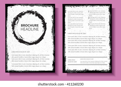 Grunge brochure design.Flyer design vector template.