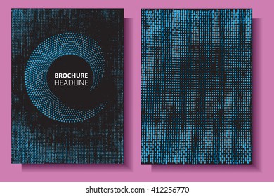 Grunge brochure design.Flyer design vector template. 