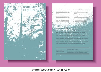 Grunge brochure design.Flyer design vector template. 