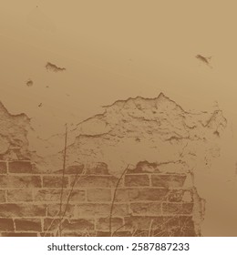 Grunge broke wall background with space for text or image. Vintage style