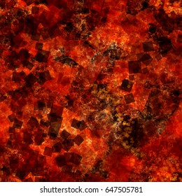 Grunge brown background from squares, small triangles, small elements. Seamless texture for fabric, wrapping, home decor.