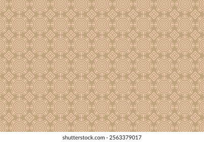 Grunge brown circle fabric design pattern