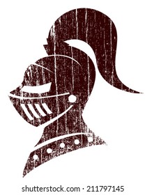 grunge brown medieval helmet