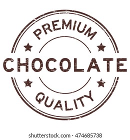 Grunge Brown Premium Quality Chocolate Rubber Stamp