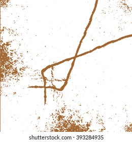 Grunge brown rust steel background texture. Vector illustration.