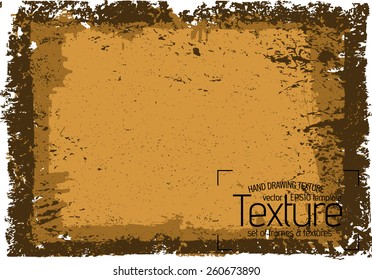 Grunge brown texture - abstract stock vector template - easy to use