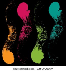 grunge brush abstract background vector design
